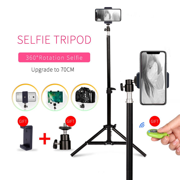 Photography 1/4 Screw Head Selfie Portable Light Tripod Stand With Bluetooth Remote Phone Clip Ball Head For Mini Photo Studio