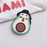 cute 3D cartoon silicone fold finger grip mobile phone holder case for iphone x xs 11 pro max 5 5s 6 8 7 cover expanding stand