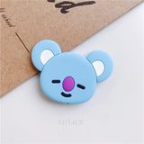 cute 3D cartoon silicone fold finger grip mobile phone holder case for iphone x xs 11 pro max 5 5s 6 8 7 cover expanding stand