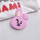 cute 3D cartoon silicone fold finger grip mobile phone holder case for iphone x xs 11 pro max 5 5s 6 8 7 cover expanding stand