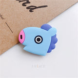 cute 3D cartoon silicone fold finger grip mobile phone holder case for iphone x xs 11 pro max 5 5s 6 8 7 cover expanding stand