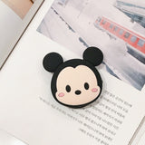 cute 3D cartoon silicone fold finger grip mobile phone holder case for iphone x xs 11 pro max 5 5s 6 8 7 cover expanding stand