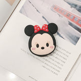 cute 3D cartoon silicone fold finger grip mobile phone holder case for iphone x xs 11 pro max 5 5s 6 8 7 cover expanding stand