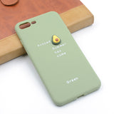 Cute Silicone Phone Cases Avocado Peach Orange Fruit Cactus For Phone 6 6s 8 Plus X XS Max Protection Safety Soft TPU Back Cover