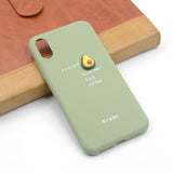 Cute Silicone Phone Cases Avocado Peach Orange Fruit Cactus For Phone 6 6s 8 Plus X XS Max Protection Safety Soft TPU Back Cover