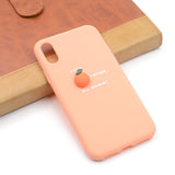 Cute Silicone Phone Cases Avocado Peach Orange Fruit Cactus For Phone 6 6s 8 Plus X XS Max Protection Safety Soft TPU Back Cover