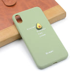 Cute Silicone Phone Cases Avocado Peach Orange Fruit Cactus For Phone 6 6s 8 Plus X XS Max Protection Safety Soft TPU Back Cover