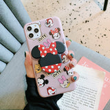 Hot Cartoon mouse Holder Ring Soft Silicone phone case for iphone 6plus 7 7plus 8 8plus X XS XR MAX 11 Pro Daisy back cover capa