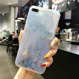 Lovebay Phone Case For iPhone 11 6 6s 7 8 Plus X XR XS Max Luxury Bling Gold Foil Marble Glitter Soft TPU For iPhone 11 Pro Max