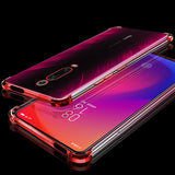 KEYSION Shockproof Case for Xiaomi Mi 9T 9T Pro A3 CC9e plating Air-bag Anti-knock Clear Cover for Redmi Note 7 8 7s K30 K20 pro