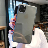 Lovebay Transparent Shockproof Frame Phone Case For iPhone 7 8 6 6s Plus 11 Pro X XR XS Max Soft TPU Silicone Solid Back Cover