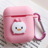 Cute Cartoon Silicone Case for Apple Airpods Accessories for i10 TWS Bluetooth Earphone Box Protective Cover Bag Anti-lost Strap