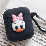 Cute Cartoon Silicone Case for Apple Airpods Accessories for i10 TWS Bluetooth Earphone Box Protective Cover Bag Anti-lost Strap