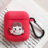 Cute Cartoon Silicone Case for Apple Airpods Accessories for i10 TWS Bluetooth Earphone Box Protective Cover Bag Anti-lost Strap