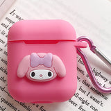 Cute Cartoon Silicone Case for Apple Airpods Accessories for i10 TWS Bluetooth Earphone Box Protective Cover Bag Anti-lost Strap