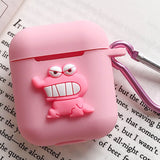 Cute Cartoon Silicone Case for Apple Airpods Accessories for i10 TWS Bluetooth Earphone Box Protective Cover Bag Anti-lost Strap