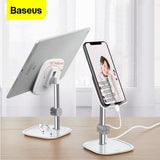 Baseus Desk Mobile Phone Holder Stand For iPhone Cell Universal Adjustable Metal Desktop Table Tablet Holder Stand For iPad Pro