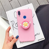 3D silicone cartoon phone holder case for iphone x xr xs max 6 7 8 plus 6s 5s se cute stand back cover coque fundas