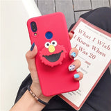 3D silicone cartoon phone holder case for iphone x xr xs max 6 7 8 plus 6s 5s se cute stand back cover coque fundas