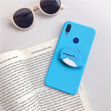 3D silicone cartoon phone holder case for iphone x xr xs max 6 7 8 plus 6s 5s se cute stand back cover coque fundas