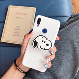 3D silicone cartoon phone holder case for iphone x xr xs max 6 7 8 plus 6s 5s se cute stand back cover coque fundas