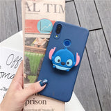 3D silicone cartoon phone holder case for iphone x xr xs max 6 7 8 plus 6s 5s se cute stand back cover coque fundas