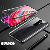 360 Metal Magnetic Phone Case For Xiaomi Redmi 8 8A Note 8 7 K20 Pro Full Cover Glass Cover For Xiaomi 9 9e 9T CC9e Fliq Cases