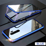 360 Metal Magnetic Phone Case For Xiaomi Redmi 8 8A Note 8 7 K20 Pro Full Cover Glass Cover For Xiaomi 9 9e 9T CC9e Fliq Cases