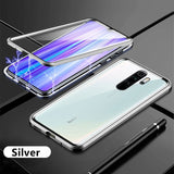 360 Metal Magnetic Phone Case For Xiaomi Redmi 8 8A Note 8 7 K20 Pro Full Cover Glass Cover For Xiaomi 9 9e 9T CC9e Fliq Cases