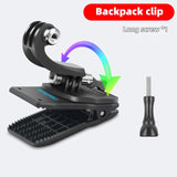 for Go Pro Accessories 360-Degree Rotation backpack bag Clip clamp For GoPro Hero 8 7 6 5 4 or Xiaomi yi for SJCAM SJ4000 Phone