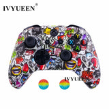 IVYUEEN Silicone Protective Skin Case for XBox One X S Controller Protector Water Transfer Printing Camouflage Cover Grips Caps