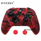 IVYUEEN Silicone Protective Skin Case for XBox One X S Controller Protector Water Transfer Printing Camouflage Cover Grips Caps