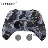 IVYUEEN Silicone Protective Skin Case for XBox One X S Controller Protector Water Transfer Printing Camouflage Cover Grips Caps