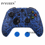 IVYUEEN Silicone Protective Skin Case for XBox One X S Controller Protector Water Transfer Printing Camouflage Cover Grips Caps