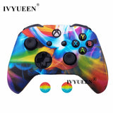 IVYUEEN Silicone Protective Skin Case for XBox One X S Controller Protector Water Transfer Printing Camouflage Cover Grips Caps