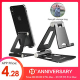 LINGCHEN soporte para teléfono para iPhone 11 xiaomi mi 9 soporte para teléfono de metal plegable soporte de teléfono móvil para iPhone 7 8 X XS