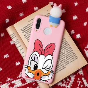 Silicon Cover For Huawei P40 Pro P30 P10 P20 Lite Y9 Y7 Y6 P Smart Z Plus 2019 Cartoon Doll TPU Capa Case For Huawei Honor 8X 9X