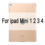 Yeni iPad için 2018 2017 9.7 ''şeffaf silikon hava yastığı ile arka kapak iPad hava 1 2 için Mini 5 4 3 2 ipad kılıfı 10.5 ''2019