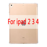 Yeni iPad için 2018 2017 9.7 ''şeffaf silikon hava yastığı ile arka kapak iPad hava 1 2 için Mini 5 4 3 2 ipad kılıfı 10.5 ''2019