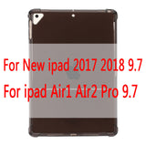 Yeni iPad için 2018 2017 9.7 ''şeffaf silikon hava yastığı ile arka kapak iPad hava 1 2 için Mini 5 4 3 2 ipad kılıfı 10.5 ''2019