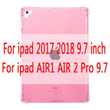 Yeni iPad için 2018 2017 9.7 ''şeffaf silikon hava yastığı ile arka kapak iPad hava 1 2 için Mini 5 4 3 2 ipad kılıfı 10.5 ''2019