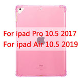 Yeni iPad için 2018 2017 9.7 ''şeffaf silikon hava yastığı ile arka kapak iPad hava 1 2 için Mini 5 4 3 2 ipad kılıfı 10.5 ''2019