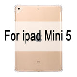 Yeni iPad için 2018 2017 9.7 ''şeffaf silikon hava yastığı ile arka kapak iPad hava 1 2 için Mini 5 4 3 2 ipad kılıfı 10.5 ''2019