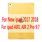 Yeni iPad için 2018 2017 9.7 ''şeffaf silikon hava yastığı ile arka kapak iPad hava 1 2 için Mini 5 4 3 2 ipad kılıfı 10.5 ''2019