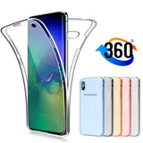 360 tam TPU kapak Samsung Galaxy not için 10 artı NOTE10 A50 A70 A30 A40 A20 A20E A10 M10 S10 NOTE9 a9 J4 J6 J8 2018 kılıf Coque