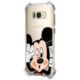 Karikatür desen Samsung Galaxy A50 A60 A9 A20e A30 A40 not 8 9 S8 S9 S10 S10e S7 kenar A6 A7 A8 artı J8 hava yastığı kılıfları