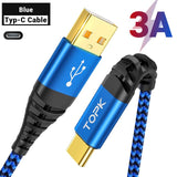 TOPK mikro usb C tipi kablo 3A hızlı samsung için şarj Xiaomi cep telefon veri kablosu tip-c Xiaomi Redmi not 8