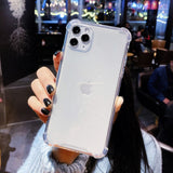 Lovebay Clear Shockproof Phone Case For iPhone 11 Pro X XR XS Max 7 8 6 6s Plus Solid Candy Color Soft TPU Silicone Back Cover