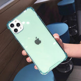 Lovebay Clear Shockproof Phone Case For iPhone 11 Pro X XR XS Max 7 8 6 6s Plus Solid Candy Color Soft TPU Silicone Back Cover