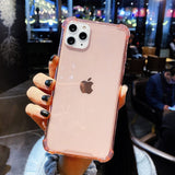 Lovebay Clear Shockproof Phone Case For iPhone 11 Pro X XR XS Max 7 8 6 6s Plus Solid Candy Color Soft TPU Silicone Back Cover